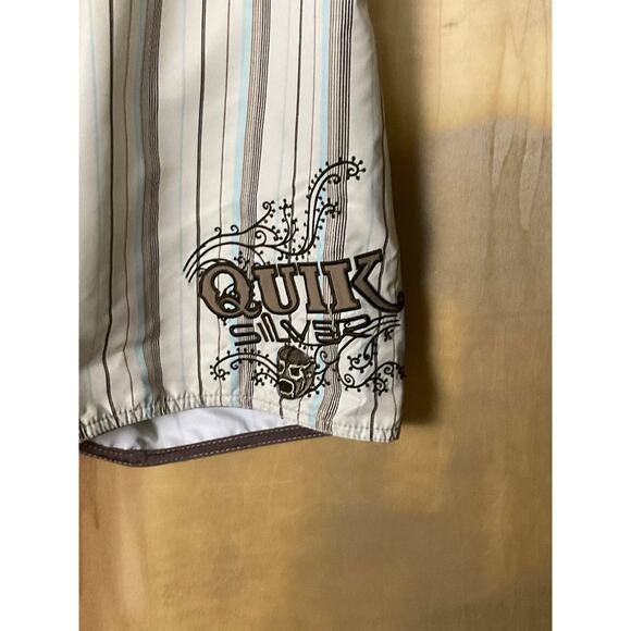 Quiksilver Shorts Mens 38 Striped Board Surf - Picture 4 of 7